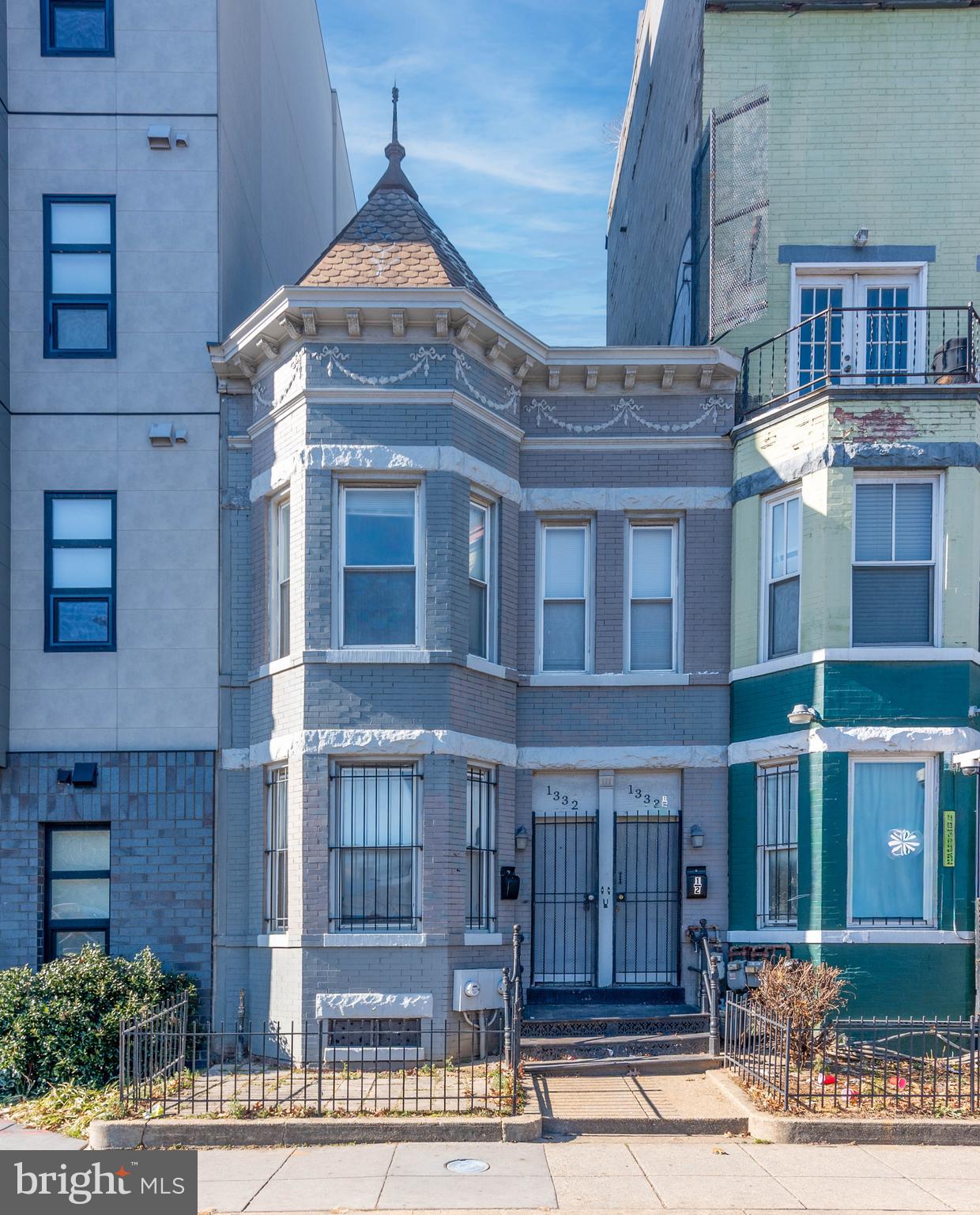 a front view of a building