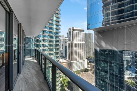 a balcony with street view