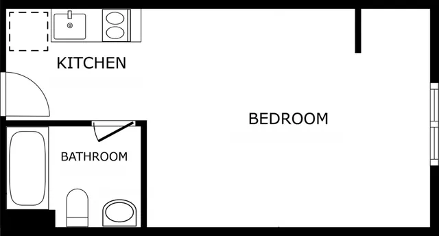 a picture of a park with an bench