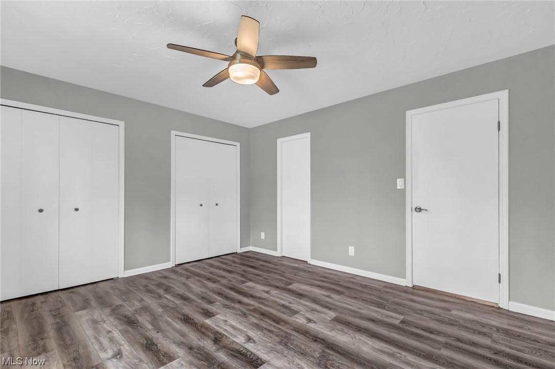 18230 Egbert Road Walton Hills, OH 44146 - Photo 22 of 34 Master Bedroom with two closets and ceiling fan