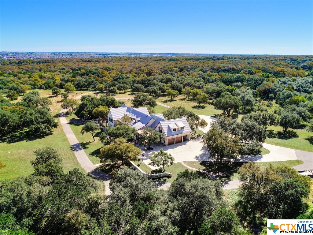 an aerial view of multiple house