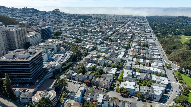 an aerial view of multiple house