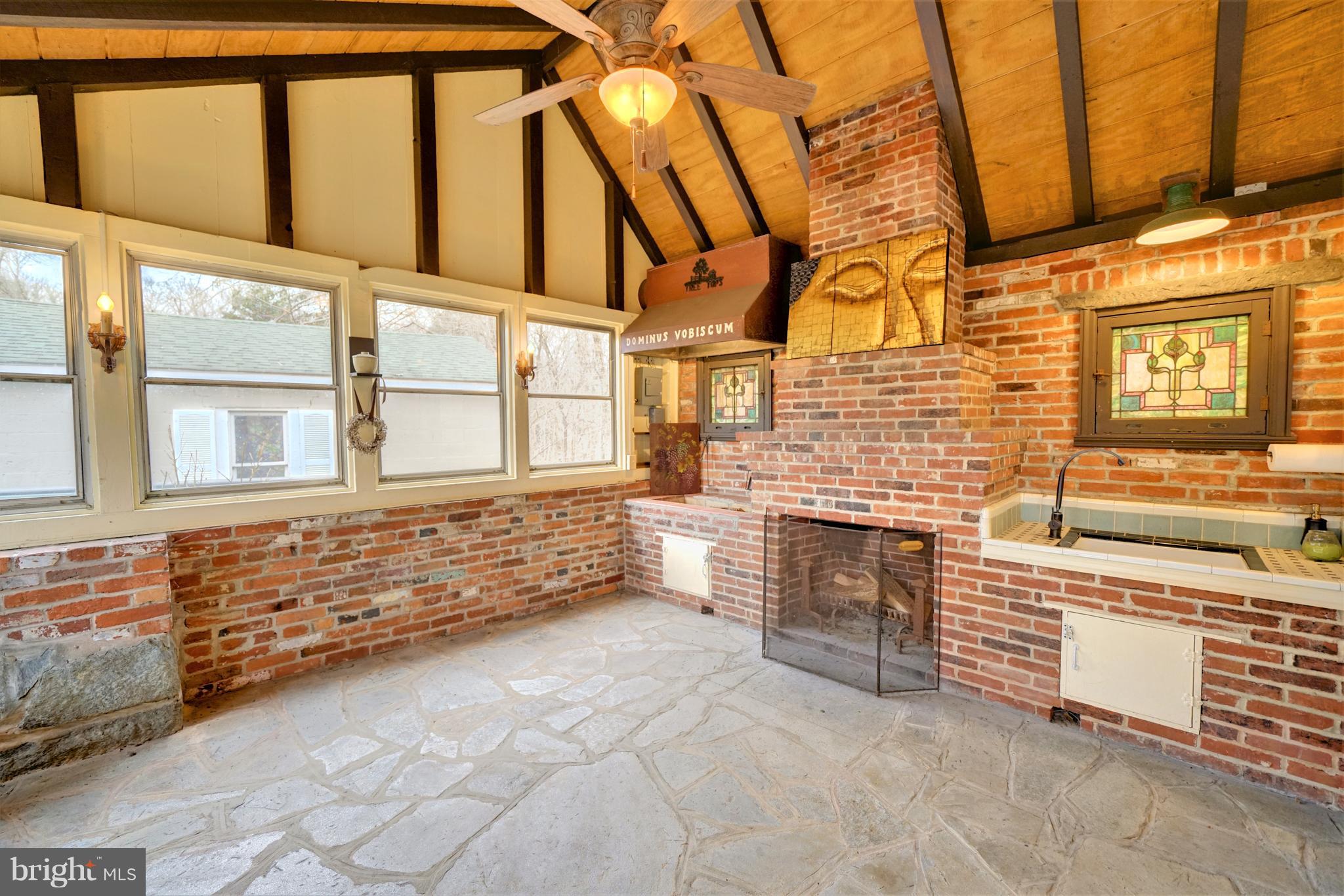 309 Gun Road Baltimore, MD 21227 - Photo 15 of 99 Summer House with Fieldstone & Wood Fireplace