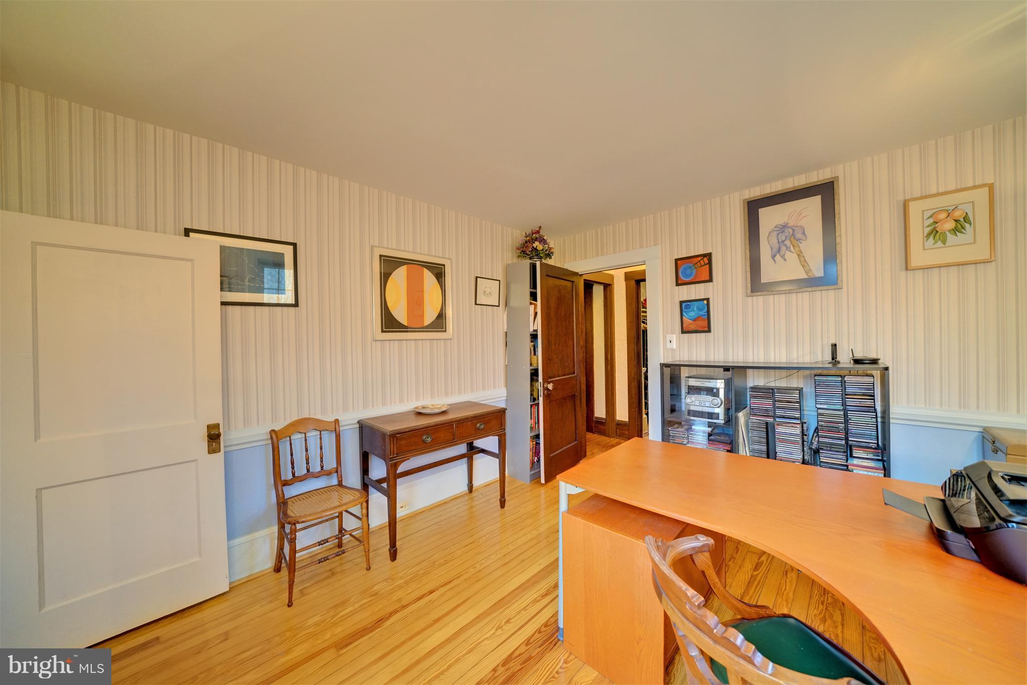 309 Gun Road Baltimore, MD 21227 - Photo 55 of 99 Wood Floors & Chair Railing in Office