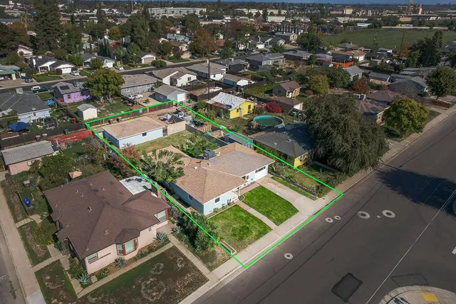an aerial view of a retail shops