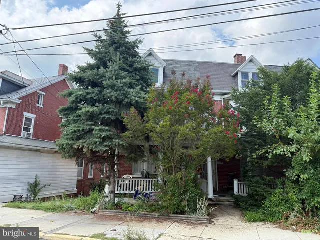 a front view of a house with plants