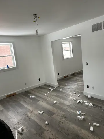 a view of a room with window