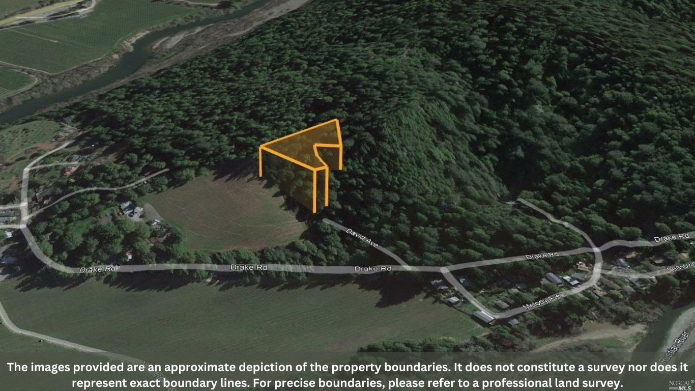 0 Drake Road Guerneville, CA 95446 - Photo 6 of 10 an aerial view of a house a yard and a lake view