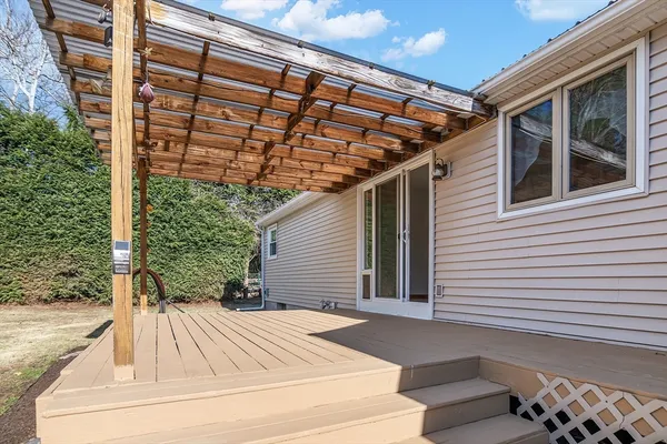 a house view with a garden space