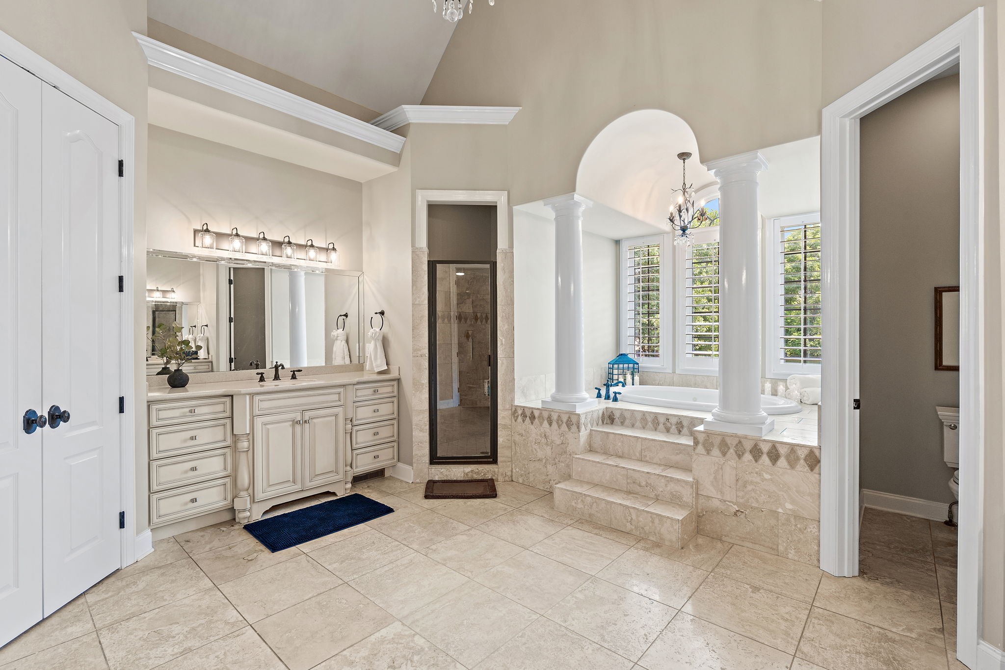 618 Ridgecrest Lane Lebanon, TN 37087 - Photo 21 of 75 a large bathroom with a glass door shower and sink