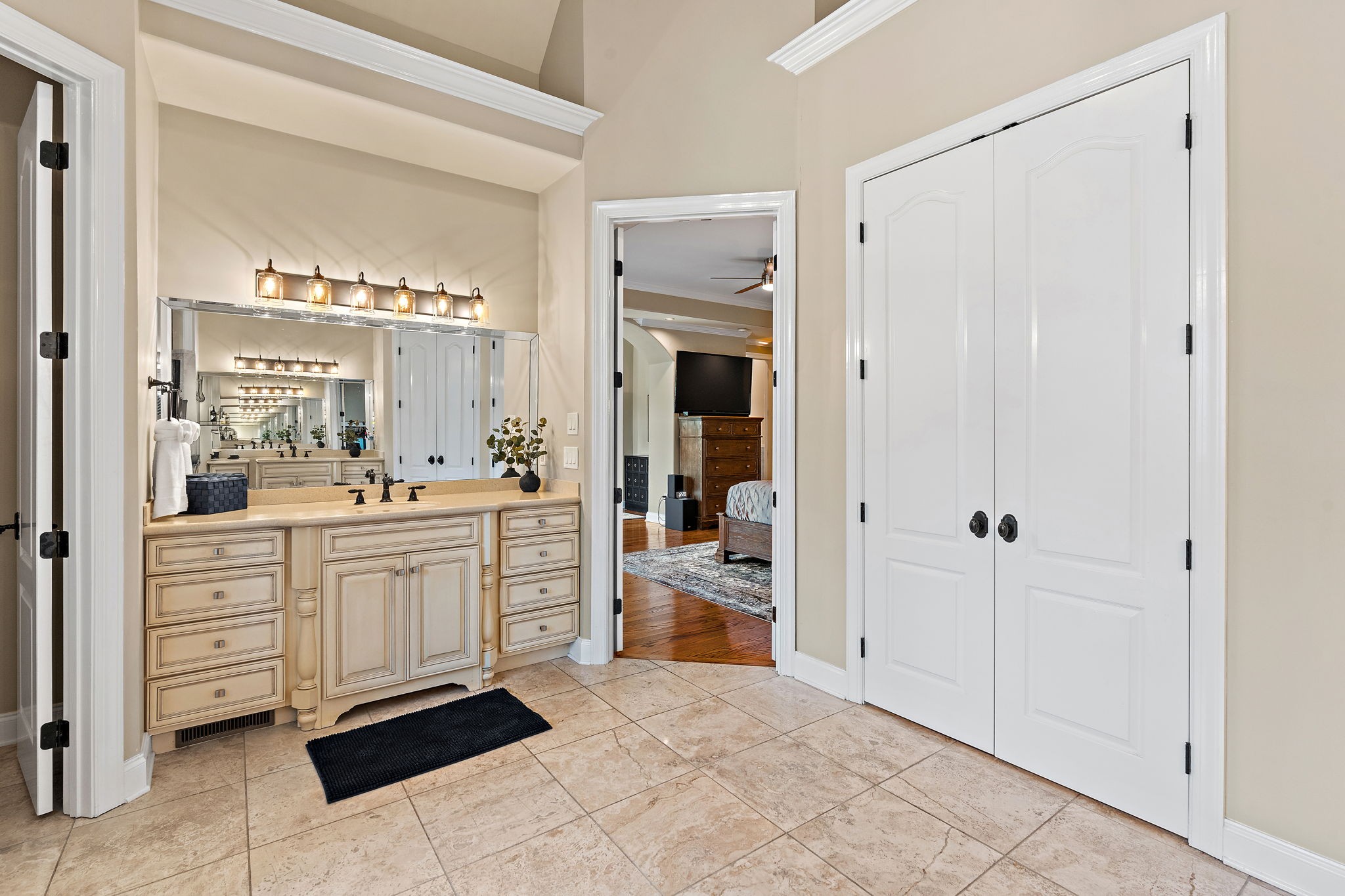 618 Ridgecrest Lane Lebanon, TN 37087 - Photo 23 of 75 a large bathroom with a glass door shower sink and mirror