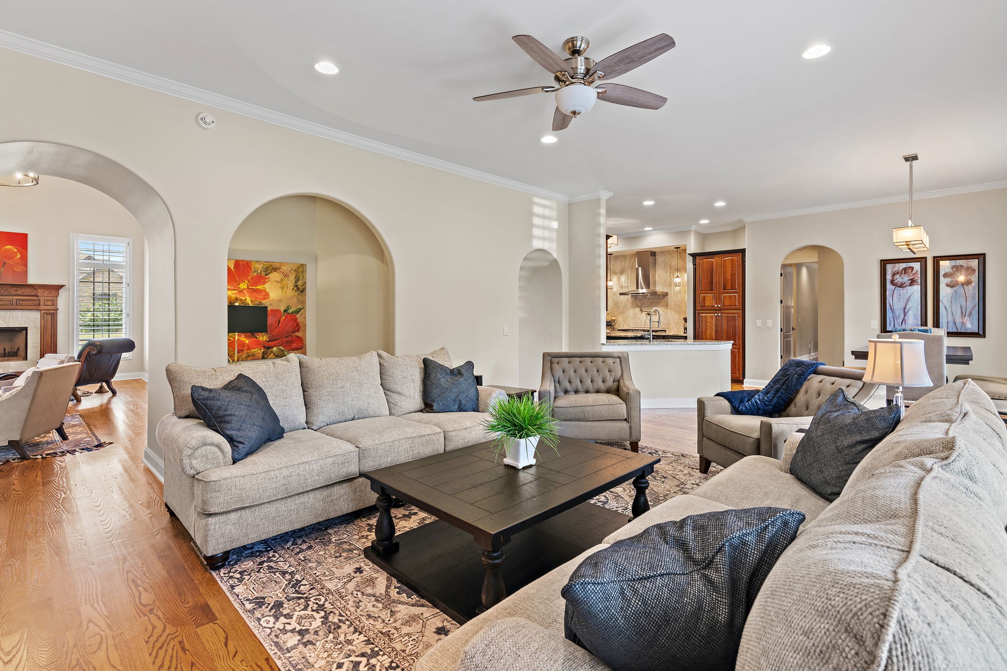 618 Ridgecrest Lane Lebanon, TN 37087 - Photo 9 of 75 a living room with furniture ceiling fan and a rug