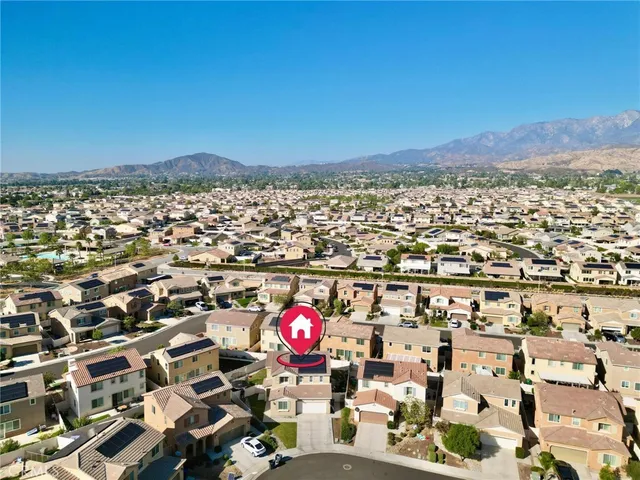 an aerial view of multiple house
