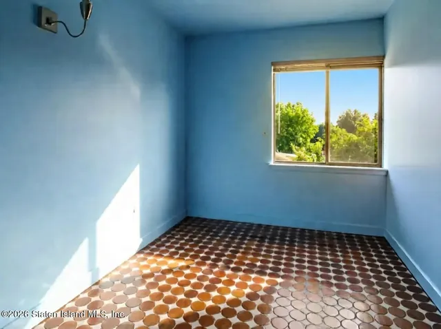 a bathroom with a window