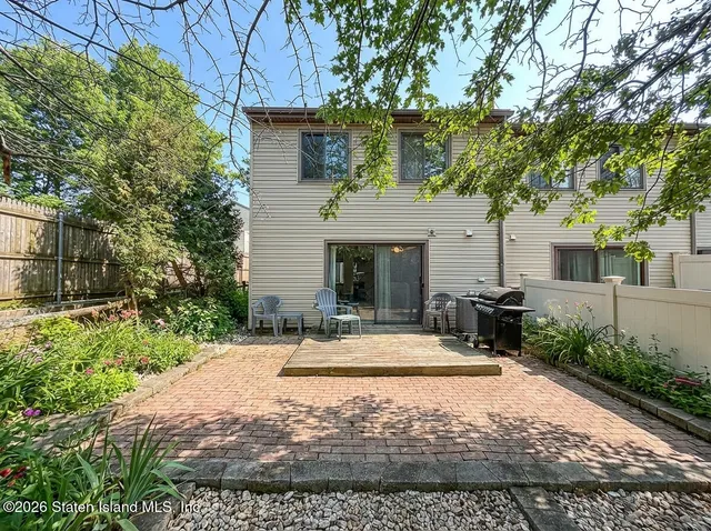 a front view of a house with entertaining space