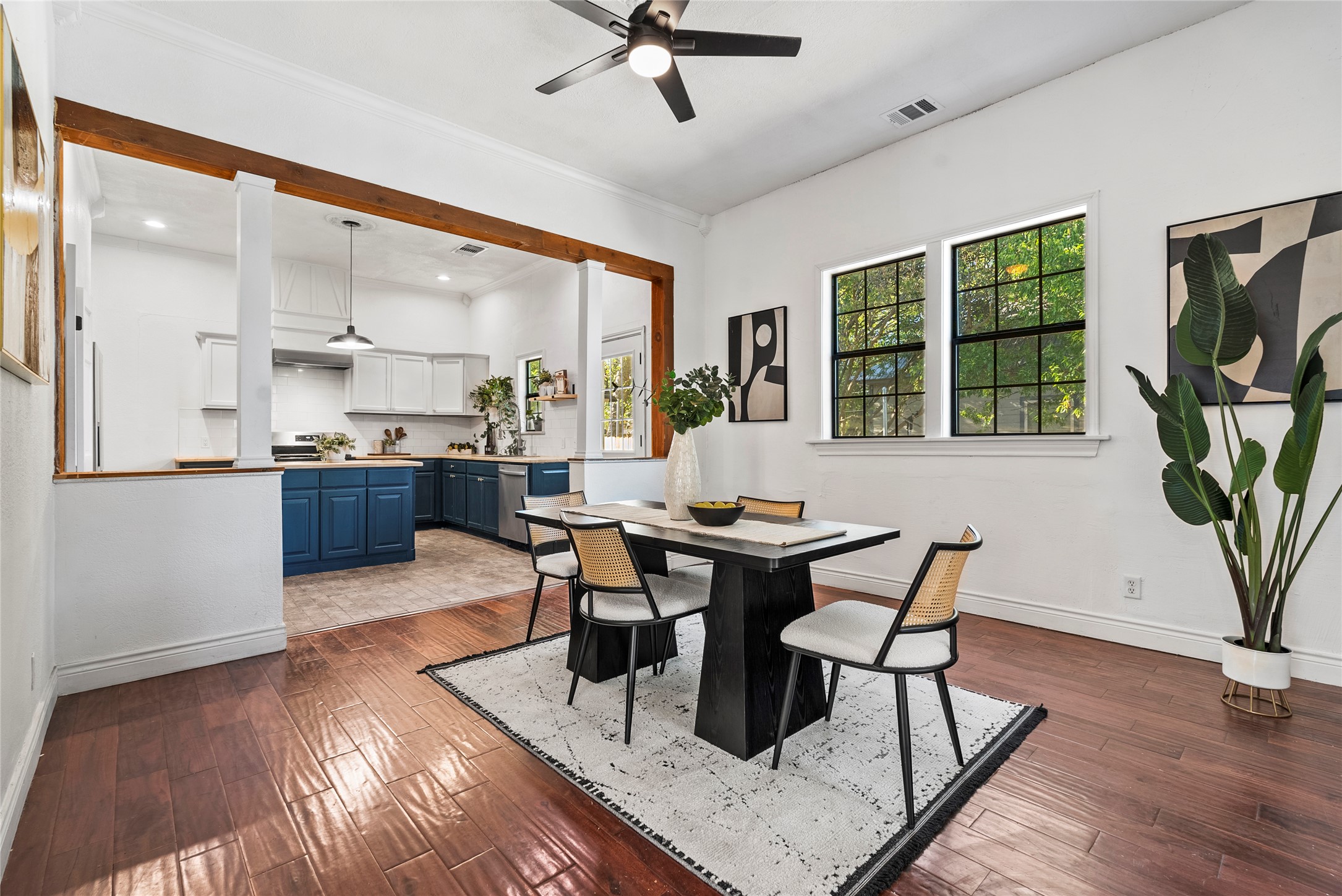 1011 Porter Street Taylor, TX 76574 - Photo 11 of 35 a view of a dining room with furniture window and wooden floor