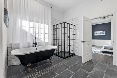 a living room with a couch and a table