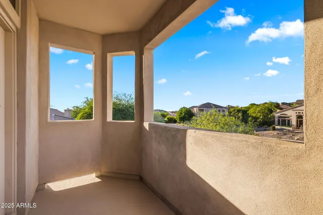 a outdoor view with a sitting space