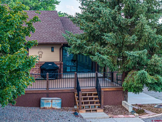 a view of a house with a deck