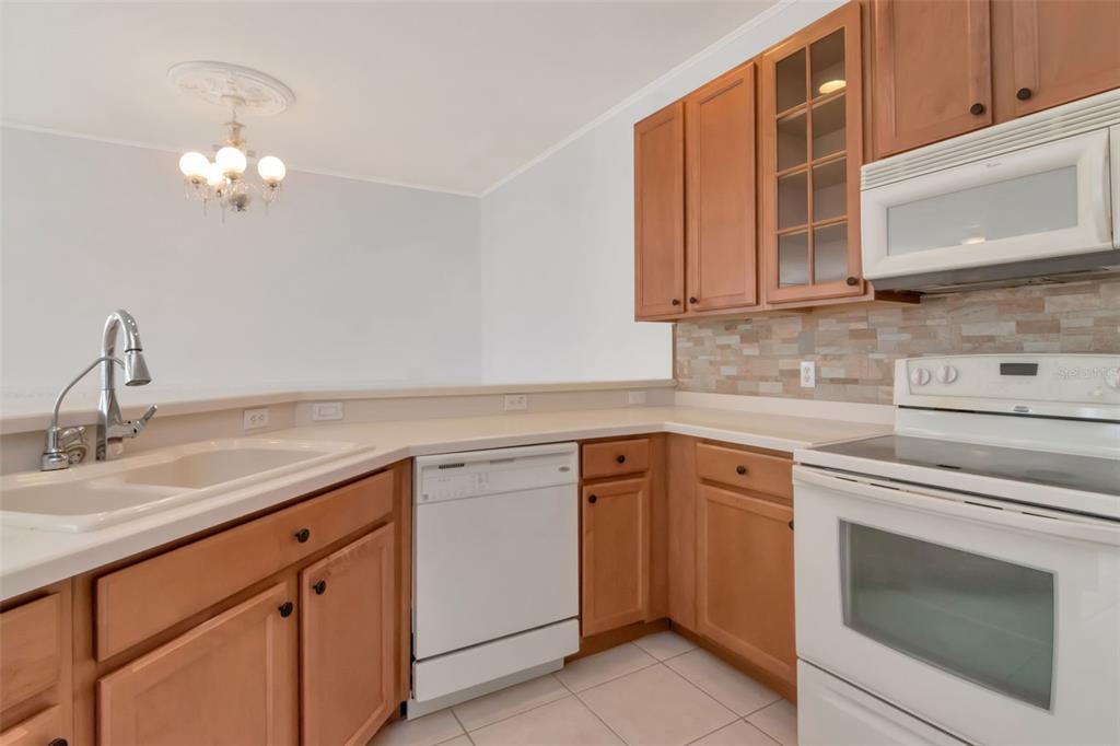125 Shell Falls Drive Apollo Beach, FL 33572 - Photo 16 of 48 a kitchen with cabinets stainless steel appliances and a sink