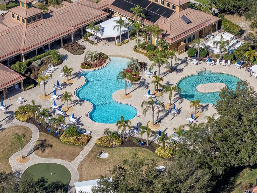 125 Shell Falls Drive Apollo Beach, FL 33572 - Photo 45 of 48 an aerial view of a house with yard swimming pool and outdoor seating