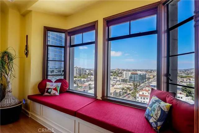 a room with furniture and a window