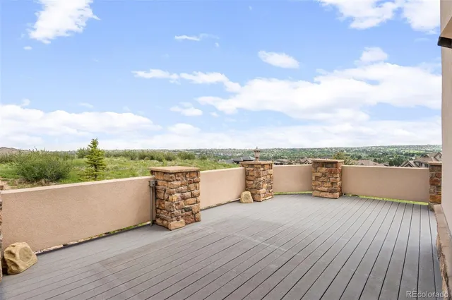 a view of a terrace with skyline