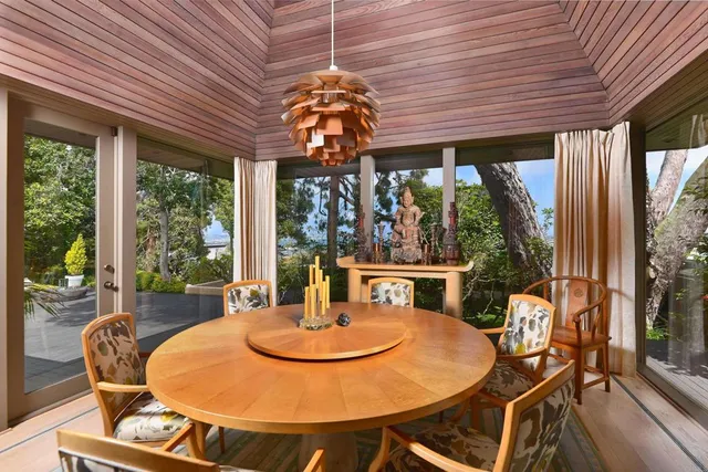a view of an outdoor space deck and tree