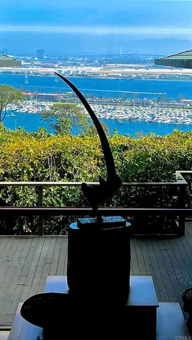 a view of a garden with a bench