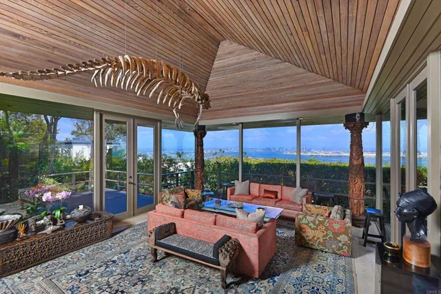 a view of outdoor space with sitting area