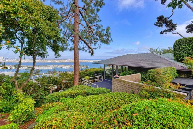 a view of a backyard