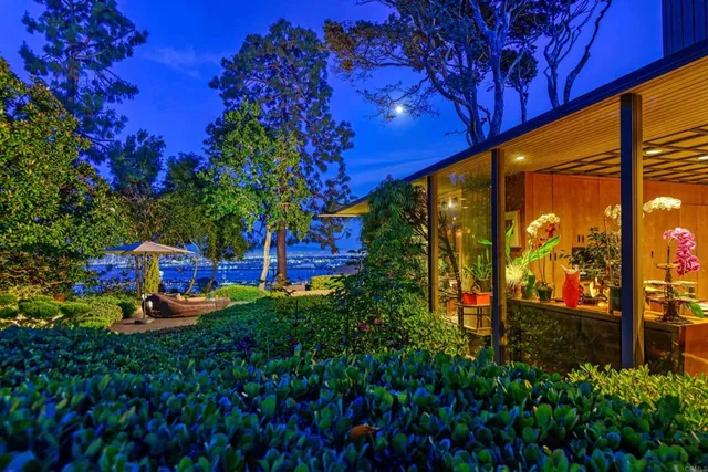 a view of outdoor space with garden