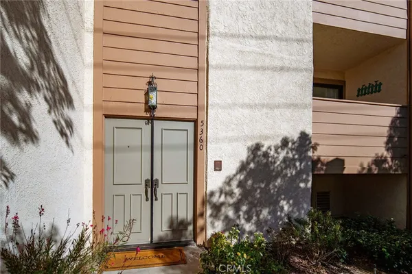 a view of a door of the house