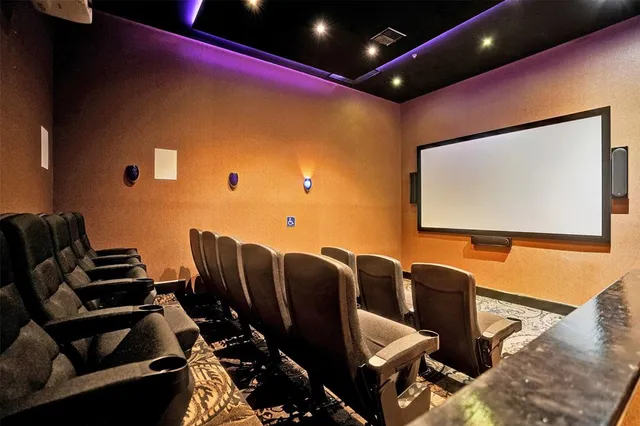 a view of a balcony with furniture