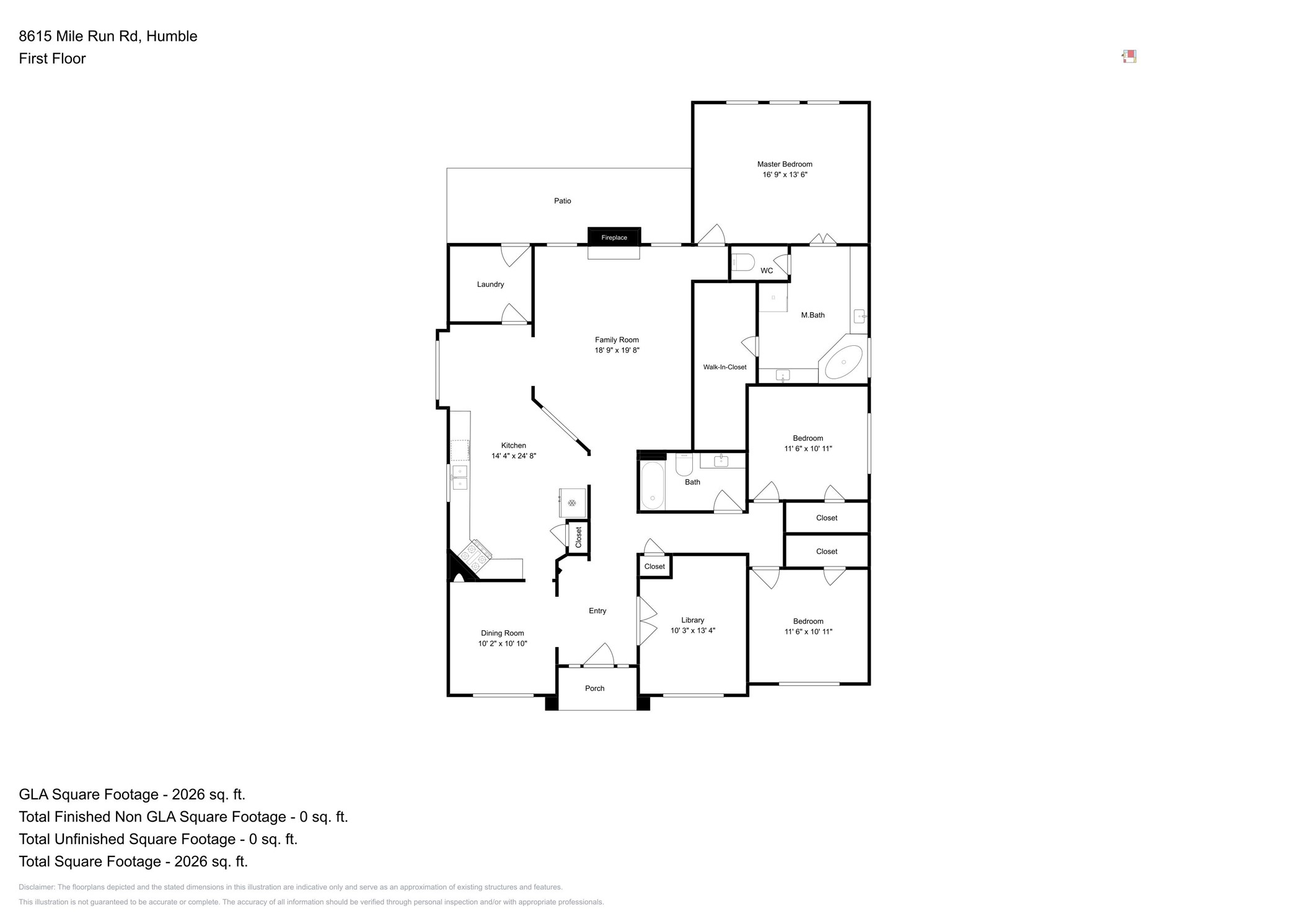 8615 Mile Run Road Humble, TX 77346 - Photo 19 of 19 a picture of floor plan
