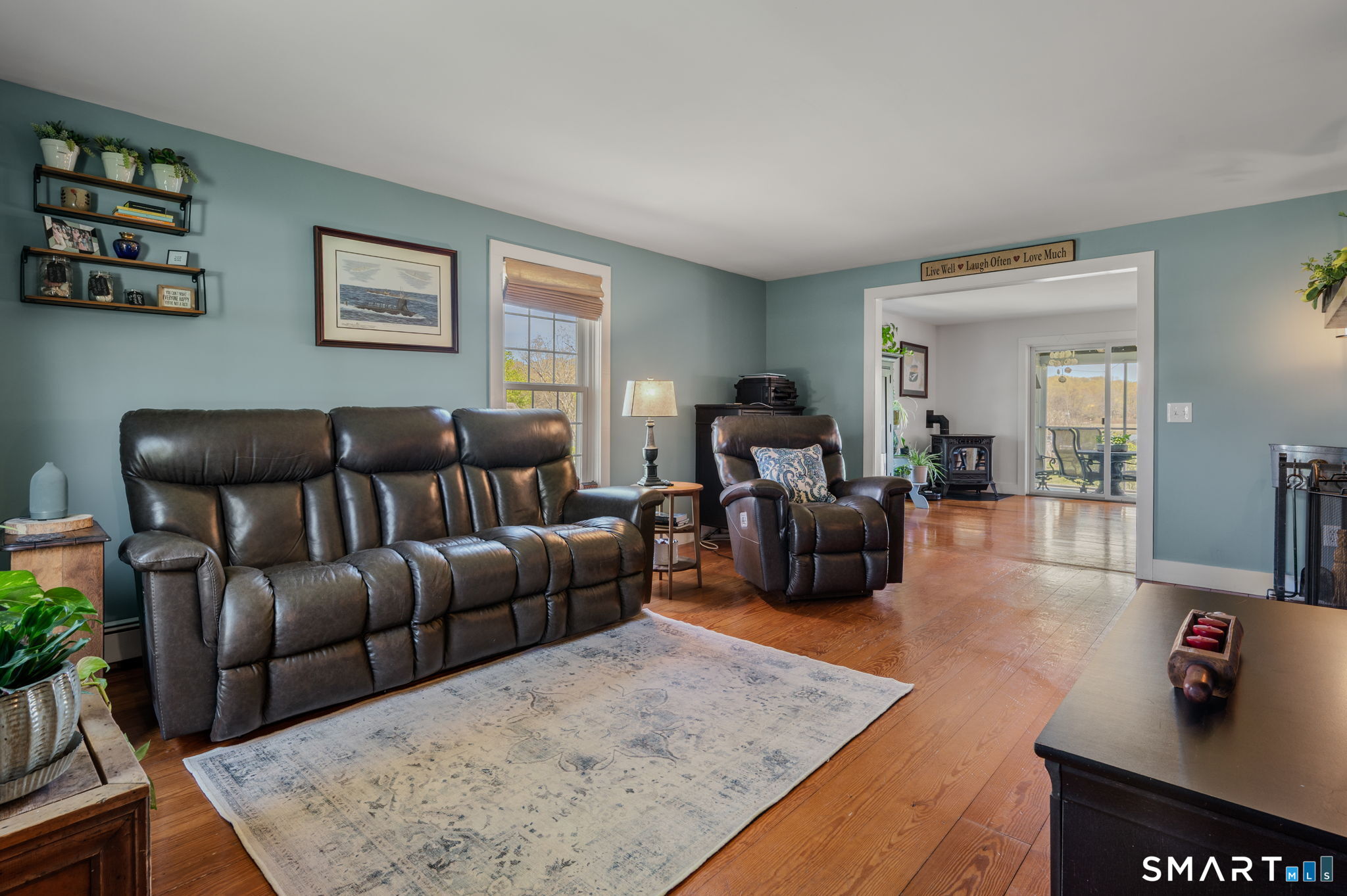 21 Hefflon Farm Road Old Lyme, CT 06371 - Photo 11 of 40 Living room open to family room creating easy flow