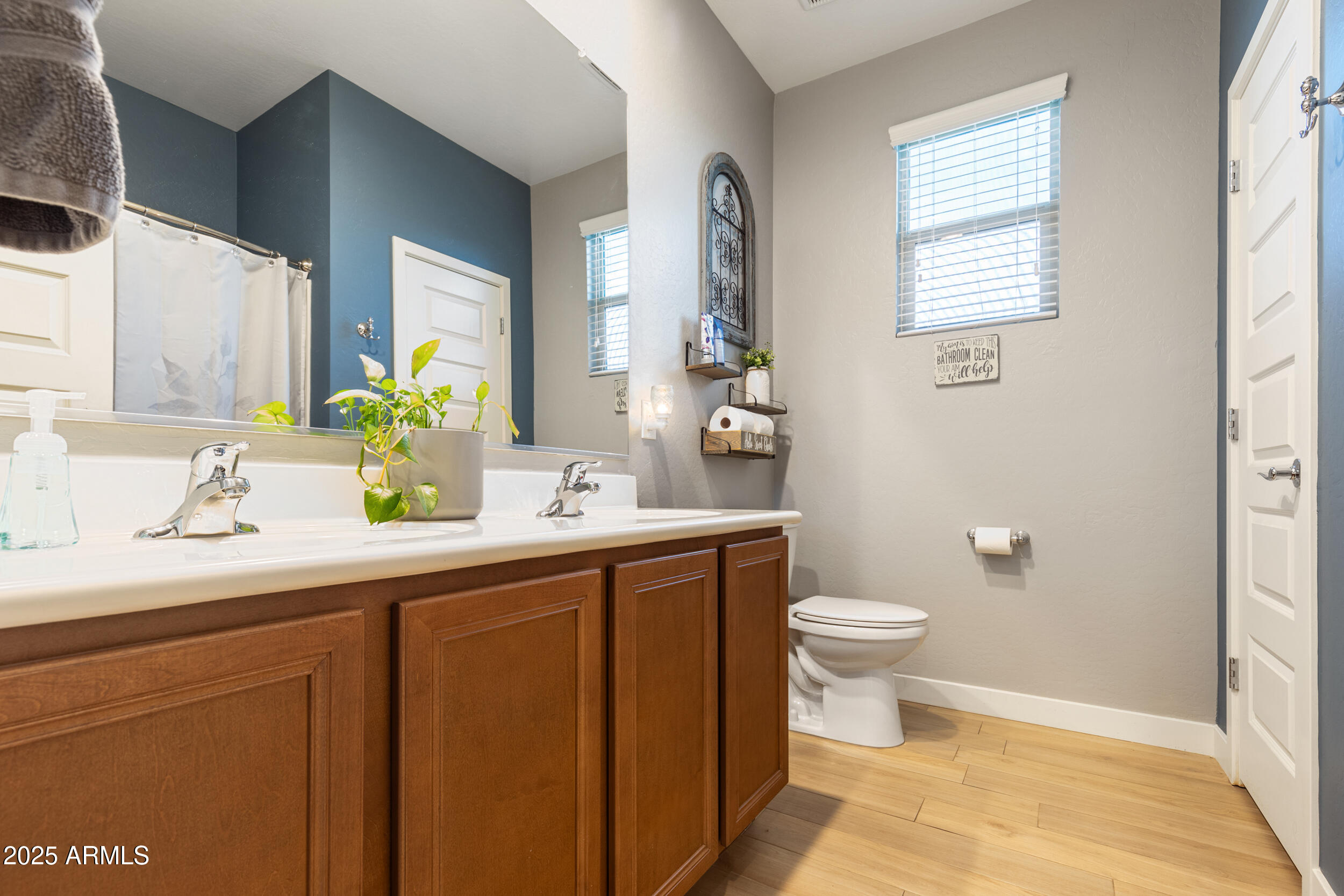 37104 Big Bend Road San Tan Valley, AZ 85140 - Photo 17 of 25 a bathroom with a sink a toilet and a mirror