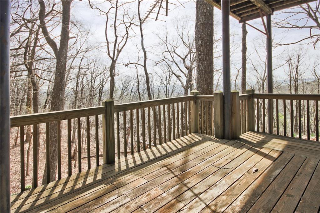 193 Valley View Trail Jasper, GA 30143 - Photo 34 of 61 a view of wooden balcony with wooden floor and fence