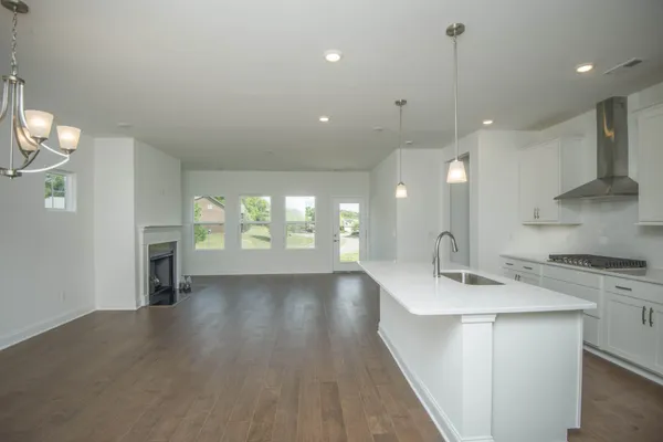 a bathroom with a sink and mirror