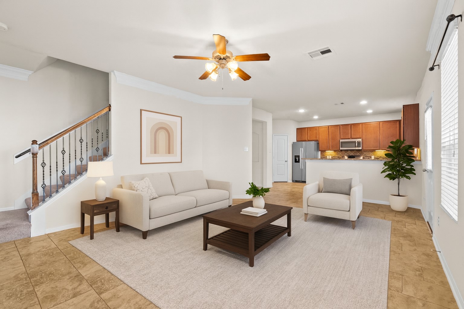 3326 Coopers Ridge Way Houston, TX 77084 - Photo 6 of 17 a living room with furniture and kitchen view