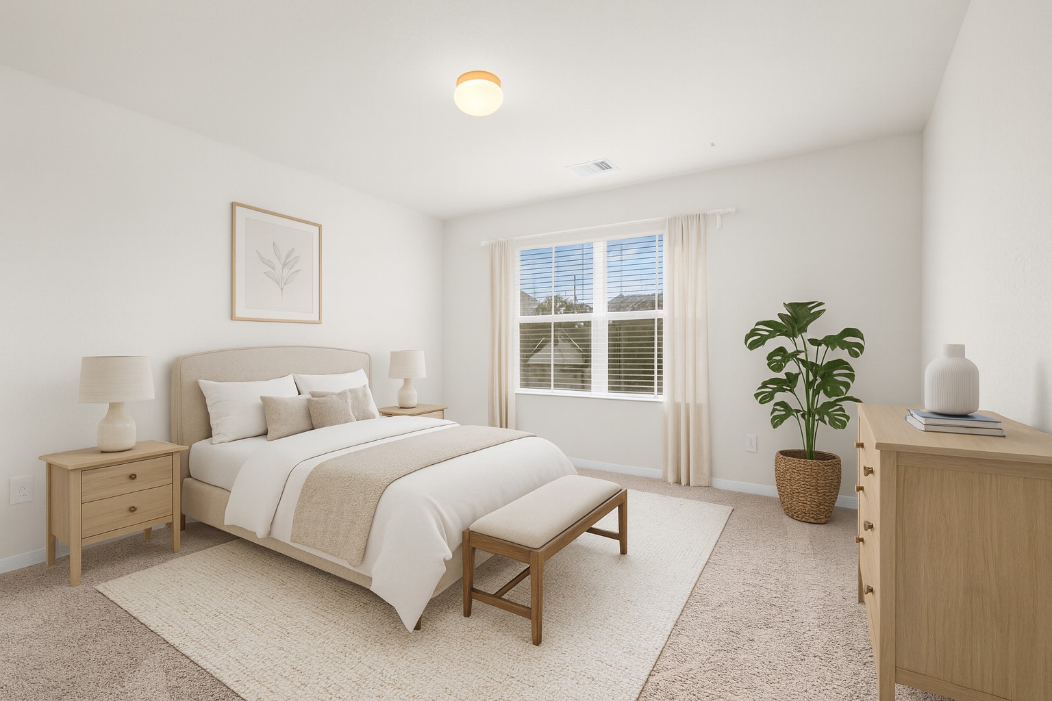 3326 Coopers Ridge Way Houston, TX 77084 - Photo 10 of 17 a bedroom with a bed and a potted plant