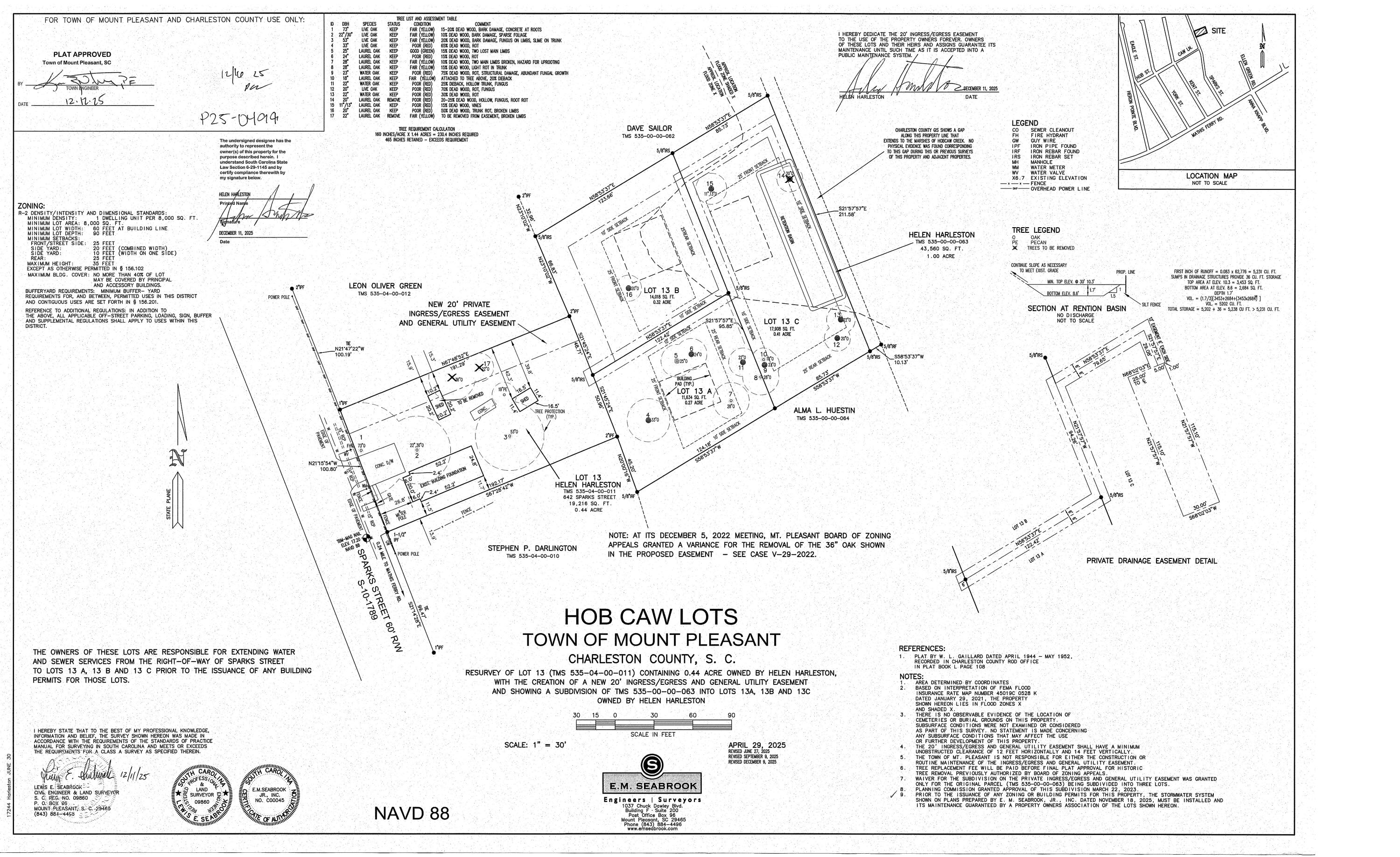 0 Spark Street Mount Pleasant, SC 29464 - Photo 2 of 37 Recorded_Plat_-_December_2025