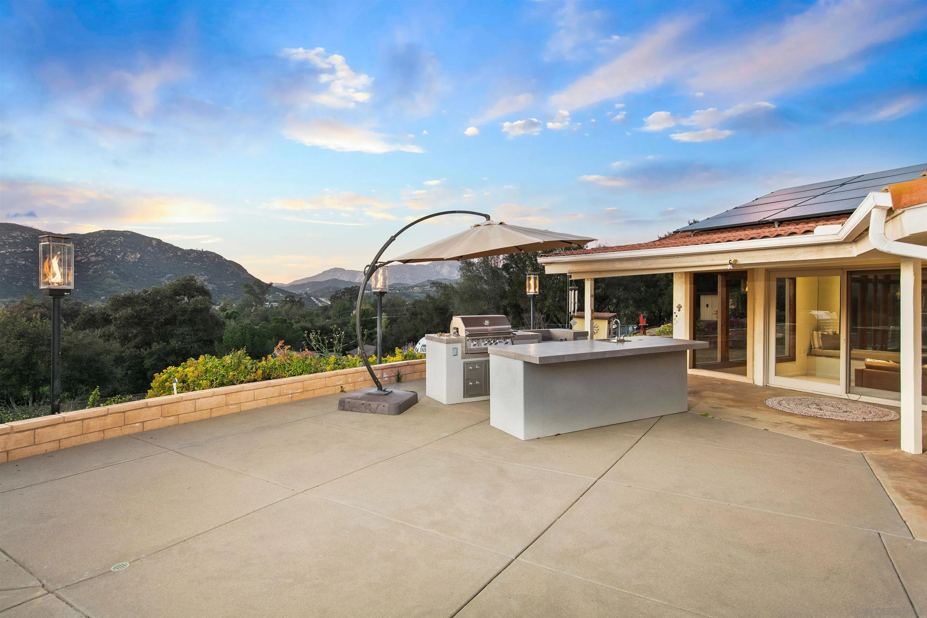 580-582 South Grade Road Alpine, CA 91901 - Photo 29 of 40 a view of a terrace with a bench