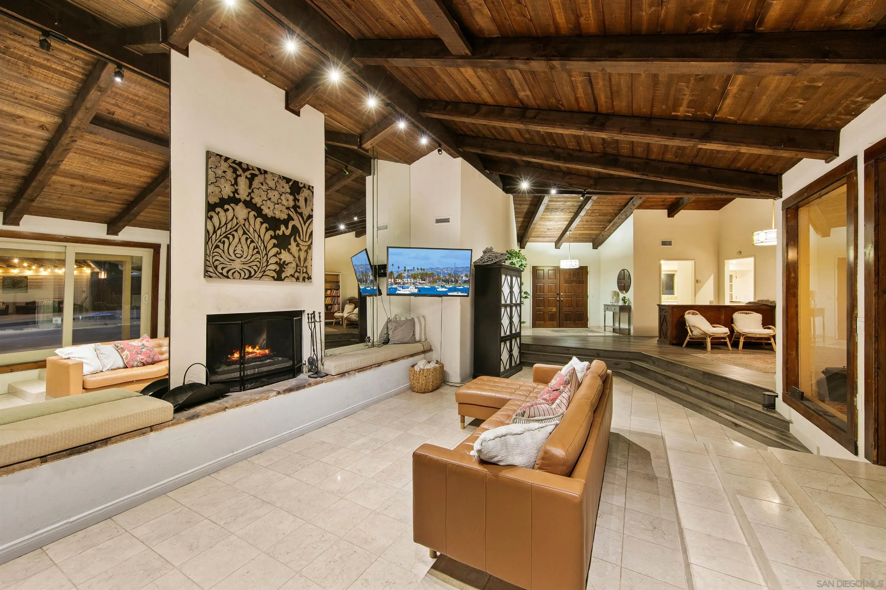 580-582 South Grade Road Alpine, CA 91901 - Photo 5 of 40 a living room with furniture and a fireplace