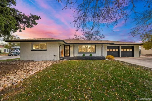 a house view with a garden space