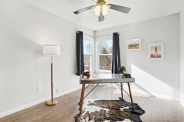 a room with furniture and a window