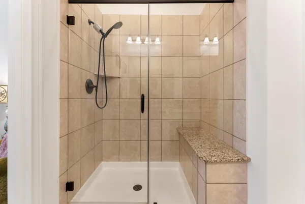 a view of a closet with storage