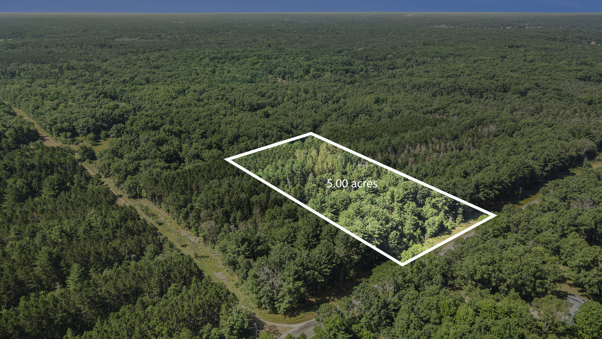 Lot E Hayes Road Mecosta, MI 49332 - Photo 1 of 40 Aerial with Estimated Lot Lines Lot E