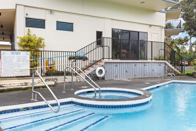 a view of a lake with a garden