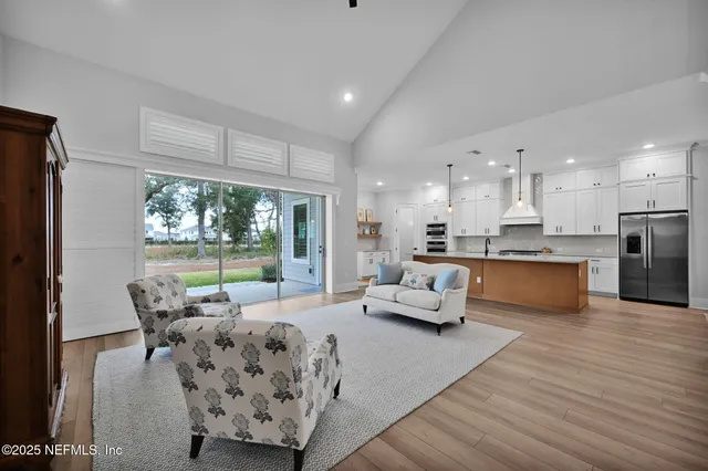 a view of a park with tree s